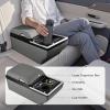 imageCoverado Universal Car Center Console with Wireless Charging ampamp Cup Holder Back Seat Organizers Rear Bench Seat Central Armrest Box with Storage for Most Vehicles Easy Install GrayGray
