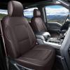 imageCoverado Car Seat Covers Full Set Red F150 Seat Cover for Ford Leather Seat Covers for Cars f150 Accessories Automotive Seat Covers Fit for 20152024 F150 and 20172024 F250 F350 F450Brown