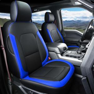 imageCoverado Car Seat Covers Full Set Red F150 Seat Cover for Ford Leather Seat Covers for Cars f150 Accessories Automotive Seat Covers Fit for 20152024 F150 and 20172024 F250 F350 F450Blue
