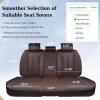 imageCoverado Rear Seat Covers for Cars Waterproof Back Car Seat Cover Pink Backseat Cover Seat Back Protector for Kids 3Pieces Faux Leather Car Seat Cushion Universal Fit for Most CarsBrown