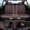 imageCoverado Rear Seat Covers for Cars Waterproof Back Car Seat Cover Pink Backseat Cover Seat Back Protector for Kids 3Pieces Faux Leather Car Seat Cushion Universal Fit for Most CarsBrown