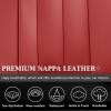 imageCoverado Rear Seat Covers for Cars Waterproof Back Car Seat Cover Pink Backseat Cover Seat Back Protector for Kids 3Pieces Faux Leather Car Seat Cushion Universal Fit for Most CarsRed