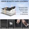 imageCoverado Rear Seat Covers for Cars Waterproof Back Car Seat Cover Pink Backseat Cover Seat Back Protector for Kids 3Pieces Faux Leather Car Seat Cushion Universal Fit for Most CarsBlack