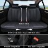 imageCoverado Rear Seat Covers for Cars Waterproof Back Car Seat Cover Pink Backseat Cover Seat Back Protector for Kids 3Pieces Faux Leather Car Seat Cushion Universal Fit for Most CarsBlack