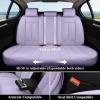 imageCoverado Rear Seat Covers for Cars Waterproof Back Car Seat Cover Pink Backseat Cover Seat Back Protector for Kids 3Pieces Faux Leather Car Seat Cushion Universal Fit for Most CarsPurple