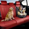 imageCoverado Rear Seat Covers for Cars Waterproof Back Car Seat Cover Pink Backseat Cover Seat Back Protector for Kids 3Pieces Faux Leather Car Seat Cushion Universal Fit for Most CarsRed
