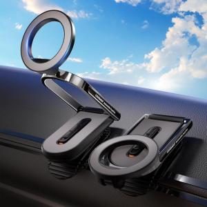 imageCoverado for QI2 15W Magsafe Car Mount Charger Wireless Car Charger Phone Holder for Car with Adjustable Aluminum Alloy Arm Magnetic Phone Holder Suction Cup Mount for iPhone 16151413Adhesive Base