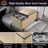 imageCoverado Car Center Console Universal Rear Bench Seat Consoles Truck Seat Organizer and Storage Back Seat Car Organizer with Cup Holder Central Armrest Box Regular BlackBeige
