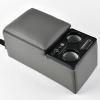 imageCoverado Car Center Console Universal Rear Bench Seat Consoles Truck Seat Organizer and Storage Back Seat Car Organizer with Cup Holder Central Armrest Box Regular BlackGray