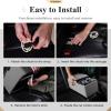 imageCoverado Car Center Console Universal Rear Bench Seat Consoles Truck Seat Organizer and Storage Back Seat Car Organizer with Cup Holder Central Armrest Box Regular BlackGray