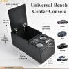 imageCoverado Car Center Console Universal Rear Bench Seat Consoles Truck Seat Organizer and Storage Back Seat Car Organizer with Cup Holder Central Armrest Box Regular BlackBlack