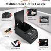 imageCoverado Car Center Console Universal Rear Bench Seat Consoles Truck Seat Organizer and Storage Back Seat Car Organizer with Cup Holder Central Armrest Box Regular BlackBlack
