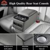 imageCoverado Car Center Console Universal Rear Bench Seat Consoles Truck Seat Organizer and Storage Back Seat Car Organizer with Cup Holder Central Armrest Box Regular BlackGray