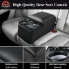 imageCoverado Car Center Console Universal Rear Bench Seat Consoles Truck Seat Organizer and Storage Back Seat Car Organizer with Cup Holder Central Armrest Box Regular BlackBlack