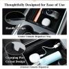 imageCoverado Center Console Organizer Tray 2PCS armrest Storage Boxes Compatible for Tesla Model Y 20202024 Central armrest Box Armrest Hidden Cubby Drawer Storage Box Model Y Interior Car AccessoriesModle YCenter