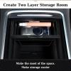 imageCoverado Center Console Organizer Tray 2PCS armrest Storage Boxes Compatible for Tesla Model Y 20202024 Central armrest Box Armrest Hidden Cubby Drawer Storage Box Model Y Interior Car AccessoriesModle YCenter