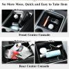 imageCoverado Center Console Organizer Tray 2PCS armrest Storage Boxes Compatible for Tesla Model Y 20202024 Central armrest Box Armrest Hidden Cubby Drawer Storage Box Model Y Interior Car AccessoriesModle YCenter
