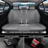 imageCoverado Front Seat Covers Waterproof Seat Covers 2 Pack Nappa Leather Car Seat Covers Black Seat Covers for Cars Automotive Seat Covers Universal Car Seat Protector Fit for Most Cars BlackampampRedGray