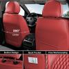 imageCoverado Front Seat Covers Waterproof Seat Covers 2 Pack Nappa Leather Car Seat Covers Black Seat Covers for Cars Automotive Seat Covers Universal Car Seat Protector Fit for Most Cars BlackampampRedRed
