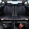 imageCoverado Front Seat Covers Waterproof Seat Covers 2 Pack Nappa Leather Car Seat Covers Black Seat Covers for Cars Automotive Seat Covers Universal Car Seat Protector Fit for Most Cars BlackampampRedBlackRed