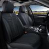 imageCoverado Front Seat Covers Waterproof Seat Covers 2 Pack Nappa Leather Car Seat Covers Black Seat Covers for Cars Automotive Seat Covers Universal Car Seat Protector Fit for Most Cars BlackampampRedABlack