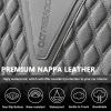 imageCoverado Front Seat Covers Waterproof Seat Covers 2 Pack Nappa Leather Car Seat Covers Black Seat Covers for Cars Automotive Seat Covers Universal Car Seat Protector Fit for Most Cars BlackampampRedGray