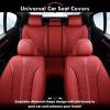 imageCoverado Front Seat Covers Waterproof Seat Covers 2 Pack Nappa Leather Car Seat Covers Black Seat Covers for Cars Automotive Seat Covers Universal Car Seat Protector Fit for Most Cars BlackampampRedRed