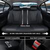 imageCoverado Front Seat Covers Waterproof Seat Covers 2 Pack Nappa Leather Car Seat Covers Black Seat Covers for Cars Automotive Seat Covers Universal Car Seat Protector Fit for Most Cars BlackampampRedABlack