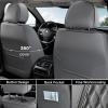 imageCoverado Front Seat Covers Waterproof Seat Covers 2 Pack Nappa Leather Car Seat Covers Black Seat Covers for Cars Automotive Seat Covers Universal Car Seat Protector Fit for Most Cars BlackampampRedGray