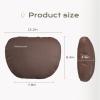 imageCoverado Leather Car Headrest Pillow Car Neck Pillow with Adjustable Strap Head Support Rest Driver Relax Head Muscles Relieve Driving Fatigue Breathable ampamp Removable Cover GrayCoffee