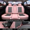 imageCoverado Seat Covers Car Seat Covers Full Set Leather Seat Covers for Cars Automotive Seat Covers Car Seat Protector Car Accessories Fit for Most Sedans SUV Pickup TruckBlackampampBeigePinkGrey