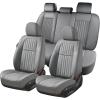 imageCoverado Seat Covers Car Seat Covers Full Set Leather Seat Covers for Cars Automotive Seat Covers Car Seat Protector Car Accessories Fit for Most Sedans SUV Pickup TruckBlackampampBeigegray