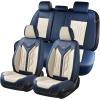 imageCoverado Seat Covers Car Seat Covers Full Set Leather Seat Covers for Cars Automotive Seat Covers Car Seat Protector Car Accessories Fit for Most Sedans SUV Pickup TruckBlackampampBeigeBlueBeige