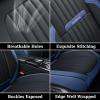imageCoverado Seat Covers Car Seat Covers Full Set Leather Seat Covers for Cars Automotive Seat Covers Car Seat Protector Car Accessories Fit for Most Sedans SUV Pickup TruckBlackampampBeigeBlueBlack