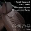 imageCoverado Seat Covers Car Seat Covers Full Set Leather Seat Covers for Cars Automotive Seat Covers Car Seat Protector Car Accessories Fit for Most Sedans SUV Pickup TruckBlackampampBeigeCoffee