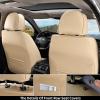 imageCoverado Seat Covers Car Seat Covers Full Set Leather Seat Covers for Cars Automotive Seat Covers Car Seat Protector Car Accessories Fit for Most Sedans SUV Pickup TruckBlackampampBeigebeige