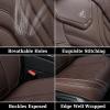 imageCoverado Seat Covers Car Seat Covers Full Set Leather Seat Covers for Cars Automotive Seat Covers Car Seat Protector Car Accessories Fit for Most Sedans SUV Pickup TruckBlackampampBeigeCoffee