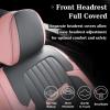 imageCoverado Seat Covers Car Seat Covers Full Set Leather Seat Covers for Cars Automotive Seat Covers Car Seat Protector Car Accessories Fit for Most Sedans SUV Pickup TruckBlackampampBeigePinkGrey