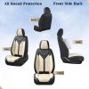 imageCoverado Seat Covers Car Seat Covers Full Set Leather Seat Covers for Cars Automotive Seat Covers Car Seat Protector Car Accessories Fit for Most Sedans SUV Pickup TruckBlackampampBeigeBlackBeige