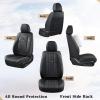 imageCoverado Seat Covers Car Seat Covers Full Set Leather Seat Covers for Cars Automotive Seat Covers Car Seat Protector Car Accessories Fit for Most Sedans SUV Pickup TruckBlackampampBeigeblack
