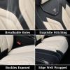 imageCoverado Seat Covers Car Seat Covers Full Set Leather Seat Covers for Cars Automotive Seat Covers Car Seat Protector Car Accessories Fit for Most Sedans SUV Pickup TruckBlackampampBeigeBlackBeige