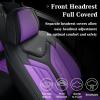 imageCoverado Seat Covers Car Seat Covers Full Set Leather Seat Covers for Cars Automotive Seat Covers Car Seat Protector Car Accessories Fit for Most Sedans SUV Pickup TruckBlackampampBeigeBlackPurple