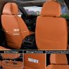 imageCoverado Seat Covers Car Seat Covers Full Set Leather Seat Covers for Cars Automotive Seat Covers Car Seat Protector Car Accessories Fit for Most Sedans SUV Pickup TruckBlackampampBeigeBlackBrown