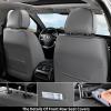imageCoverado Seat Covers Car Seat Covers Full Set Leather Seat Covers for Cars Automotive Seat Covers Car Seat Protector Car Accessories Fit for Most Sedans SUV Pickup TruckBlackampampBeigegray