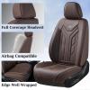imageCoverado Seat Covers Car Seat Covers Full Set Leather Seat Covers for Cars Automotive Seat Covers Car Seat Protector Car Accessories Fit for Most Sedans SUV Pickup TruckBlackampampBeigeCoffee