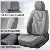 imageCoverado Seat Covers Car Seat Covers Full Set Leather Seat Covers for Cars Automotive Seat Covers Car Seat Protector Car Accessories Fit for Most Sedans SUV Pickup TruckBlackampampBeigegray