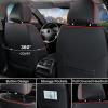 imageCoverado Seat Covers Car Seat Covers Full Set Leather Seat Covers for Cars Automotive Seat Covers Car Seat Protector Car Accessories Fit for Most Sedans SUV Pickup TruckBlackampampBeigeBlackRed