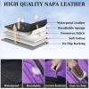 imageCoverado Seat Covers Car Seat Covers Full Set Leather Seat Covers for Cars Automotive Seat Covers Car Seat Protector Car Accessories Fit for Most Sedans SUV Pickup TruckBlackampampBeigeBlackPurple