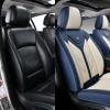 imageCoverado Seat Covers Car Seat Covers Full Set Leather Seat Covers for Cars Automotive Seat Covers Car Seat Protector Car Accessories Fit for Most Sedans SUV Pickup TruckBlackampampBeigeBlueBeige