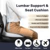 imageCoverado Seat Cushion and Lumbar Support Pillow One Piece for Car Office Chair Ergonomic Memory Foam Desk Chair Cushion Back Support Pillow Sciatica ampamp Back ampamp Tailbone Pain Relief CushionGray